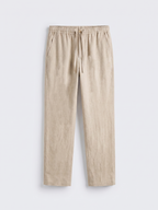 Men's Natural 100% Linen Regular Fit Pant