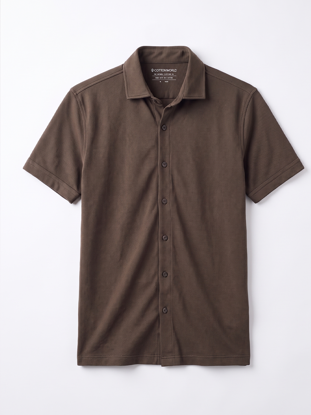 Men's 100% Cotton  Regular Fit Tshirt Brown