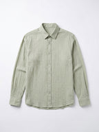 Men's Green Cotton Lycra Regular Fit Shirt