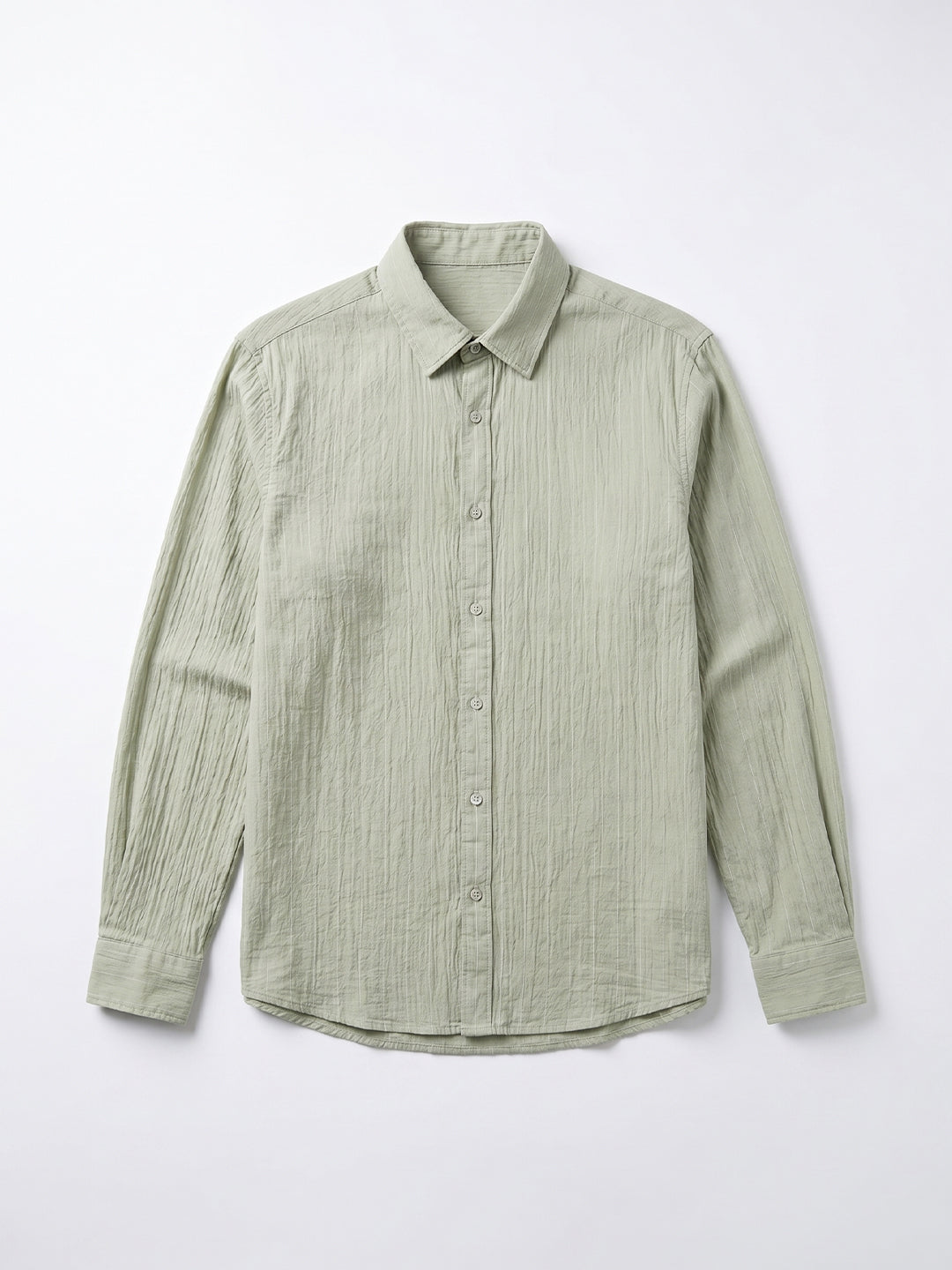 Men's Green Cotton Lycra Regular Fit Shirt