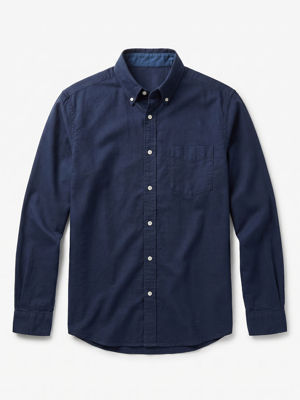 Men's Navy Oxford 100% Cotton Regular Fit Shirt