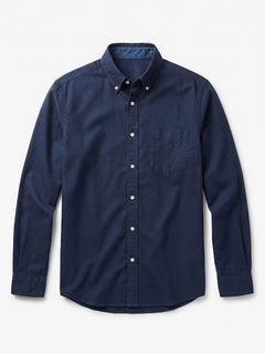 Men's Navy Oxford 100% Cotton Regular Fit Shirt