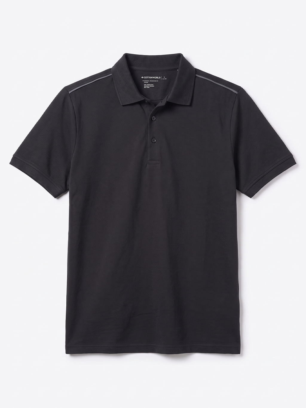 Men's Navy Cotton Elastane Slim Fit Tshirt