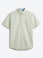 Men's Mint 100% Cotton Regular Fit Shirt