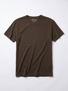 Men's Brown Cotton Bamboo Elastane Regular Fit Tshirt