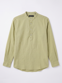 Men's Green 100% Cotton Regular Fit Shirt