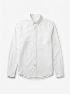 Men's 100% Cotton Regular Fit Collared Shirt White