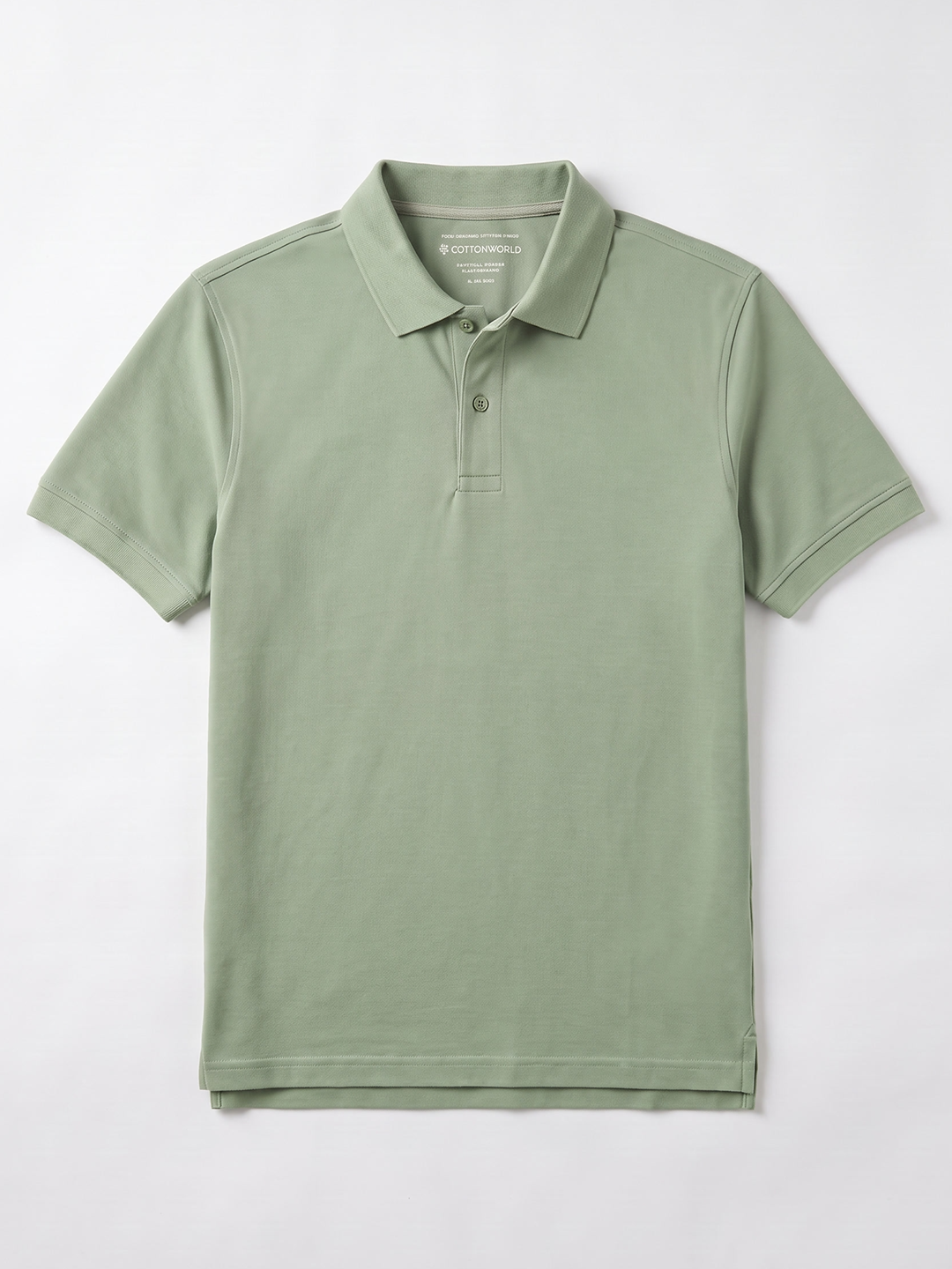Men's Green 100% Organic Cotton Regular Fit Tshirt