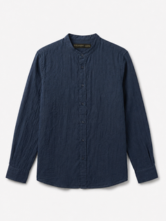 Men's Navy 100% Cotton Regular Fit Shirt