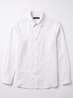 Men's Tencel Linen Regular Fit Shirt White