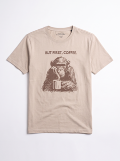 Men's 100% Organic Cotton Regular Fit Tshirt Sand