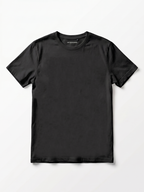Men's Black Cotton Elastane Slim Fit Tshirt