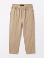 Men's 100% Cotton Loose Fit Pants Button Zip Khaki