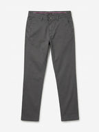 Men's Dark Grey Cotton Lycra Slim Fit Pant