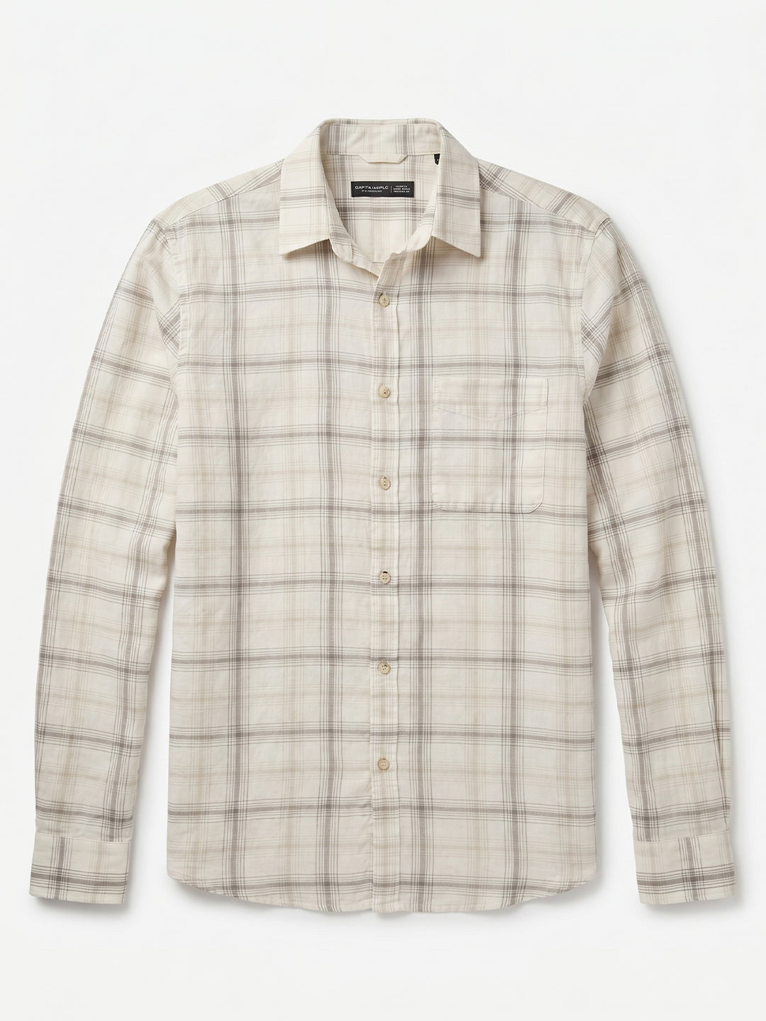 Men's Offwhite 100% Cotton Regular Fit Shirt