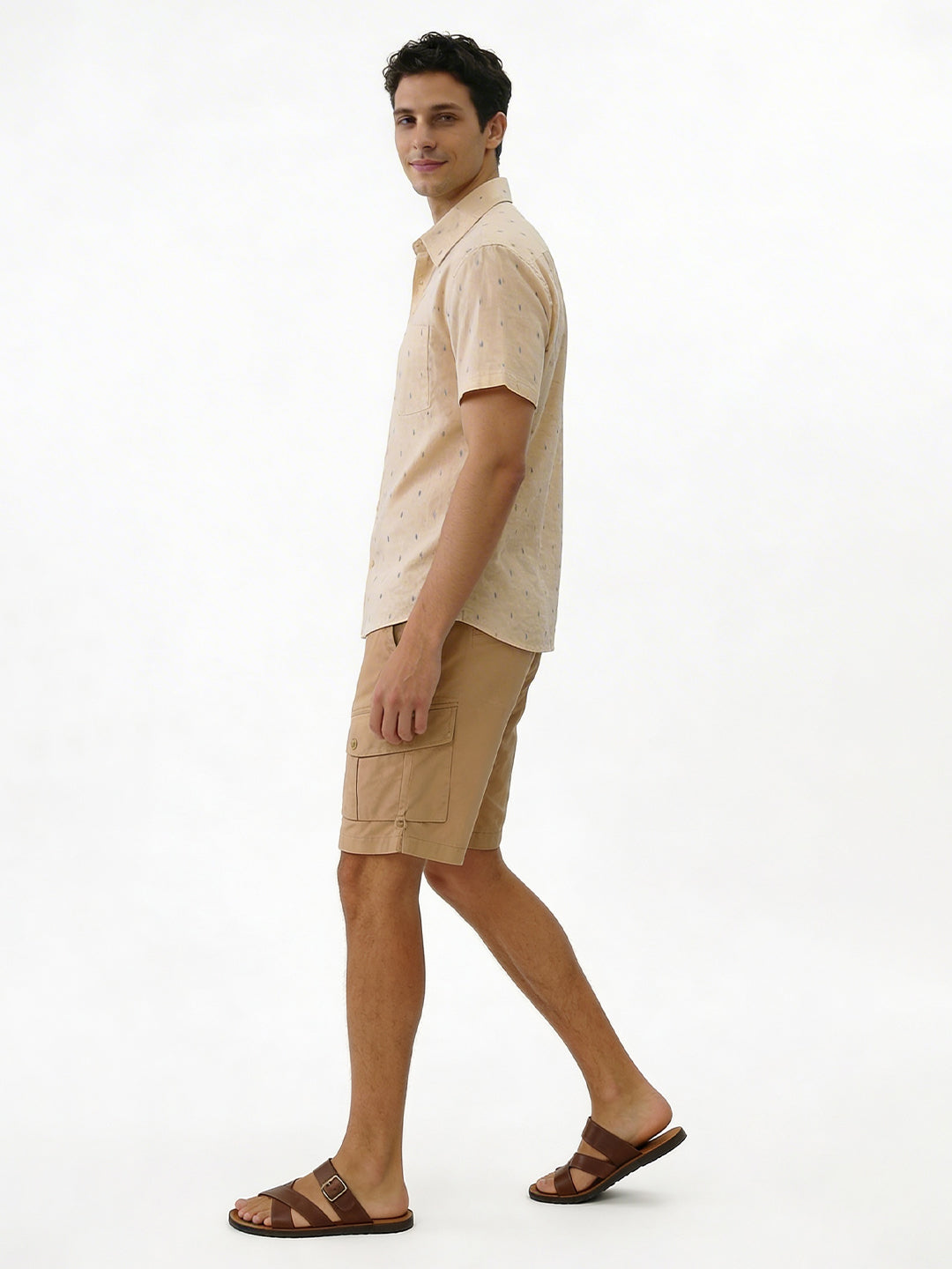 Men's Offwhite 100% Cotton Regular Fit Shirt