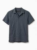 Men's Navy Cotton Viscose Regular Fit Shirt