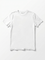 Men's White Cotton Elastane Slim Fit Tshirt
