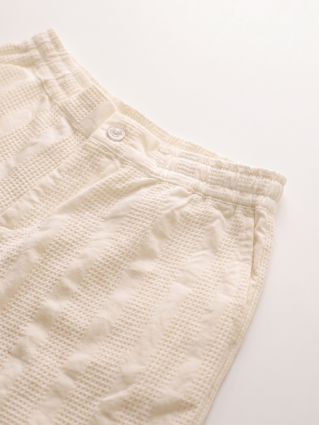 Men's 100% Cotton Regular Fit Shorts Offwhite