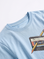 Men's Blue 100% Organic Cotton Regular Fit Tshirt