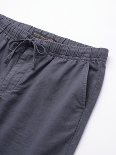 Men's Cotton Lycra Regular Fit Pocket Pants Navy