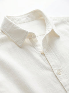 Men's Offwhite 100% Cotton Regular Fit Shirt
