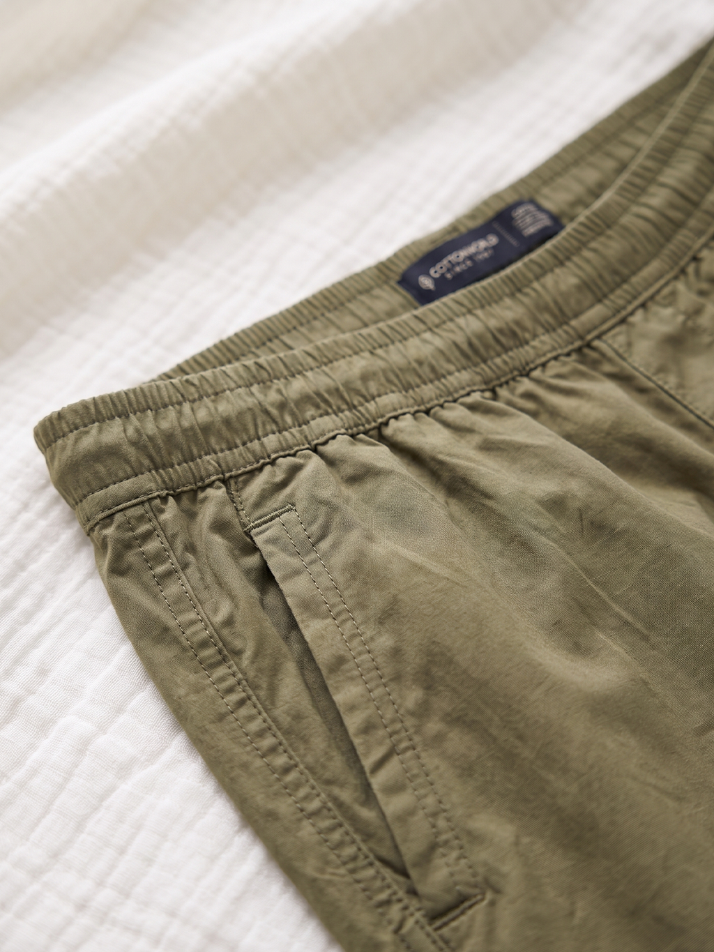 Men's 100% Cotton Regular Fit Pants Olive
