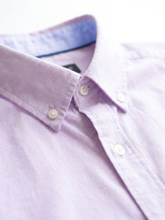 Men's Lilac Oxford 100% Cotton Regular Fit Shirt