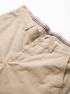 Men's Khaki Cotton Lycra Slim Fit Pant