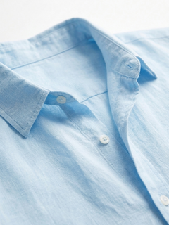 Men's Sky 100% Linen Regular Fit Shirt