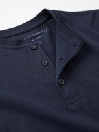 Men's Navy Cotton Elastane Slim Fit Tshirt