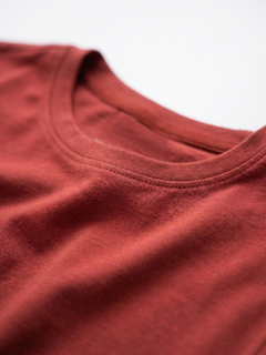 Men's Brick Cotton Bamboo Elastane Regular Fit Tshirt