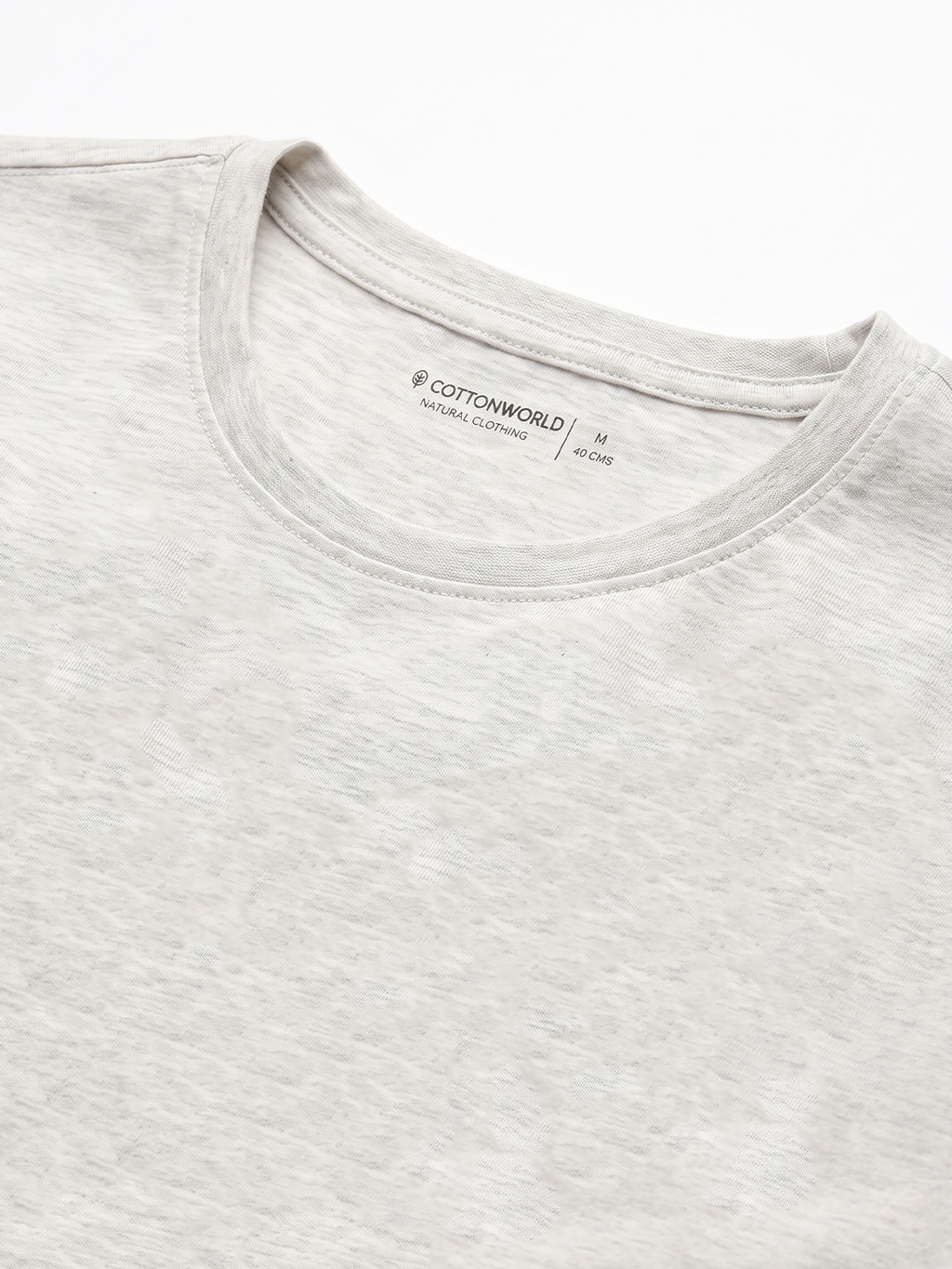 Men's 100% Cotton  Regular Fit Tshirt Ecru