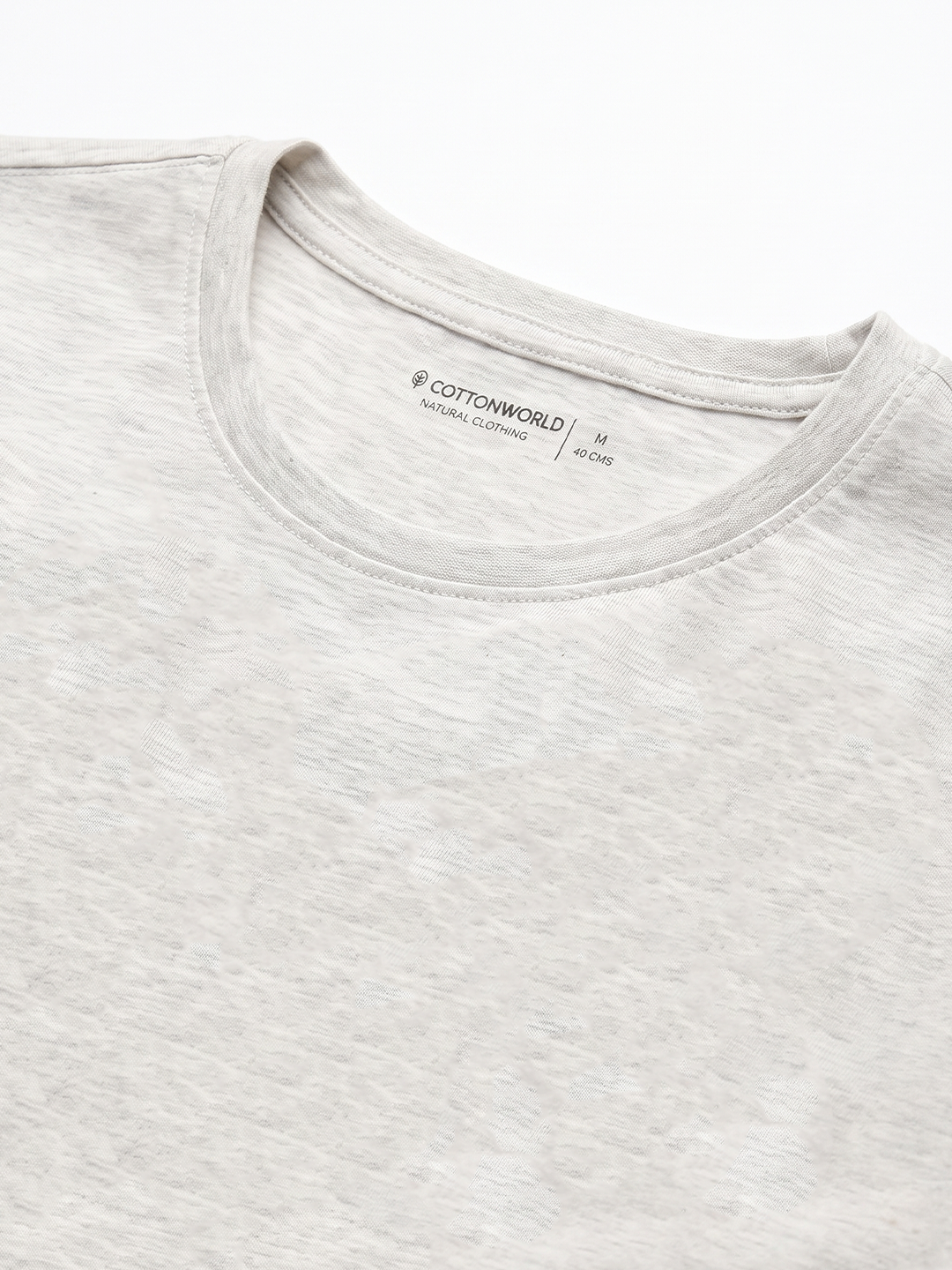 Men's 100% Cotton  Regular Fit Tshirt Ecru