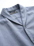Men's Navy Tencel Linen Regular Fit Shirt