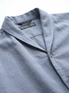 Men's Navy Tencel Linen Regular Fit Shirt