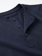 Men's Navy Cotton Elastane Slim Fit Tshirt
