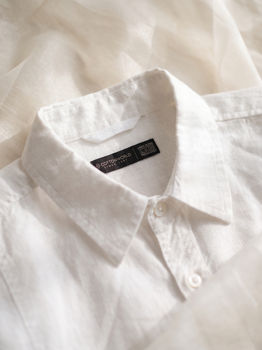 Men's Tencel Linen Regular Fit Shirt White