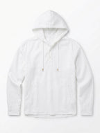 Men's White Linen Cotton Regular Fit Shirt