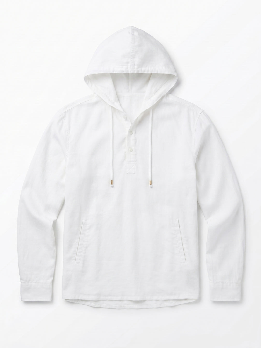 Men's White Linen Cotton Regular Fit Shirt