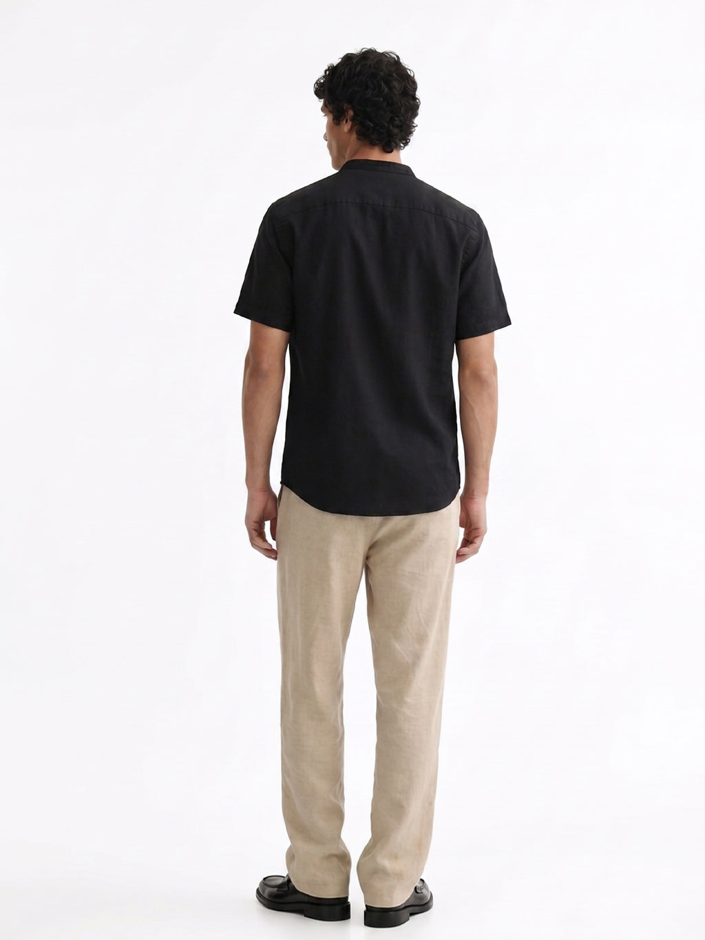 Men's Natural Cotton Linen Regular Fit Pant