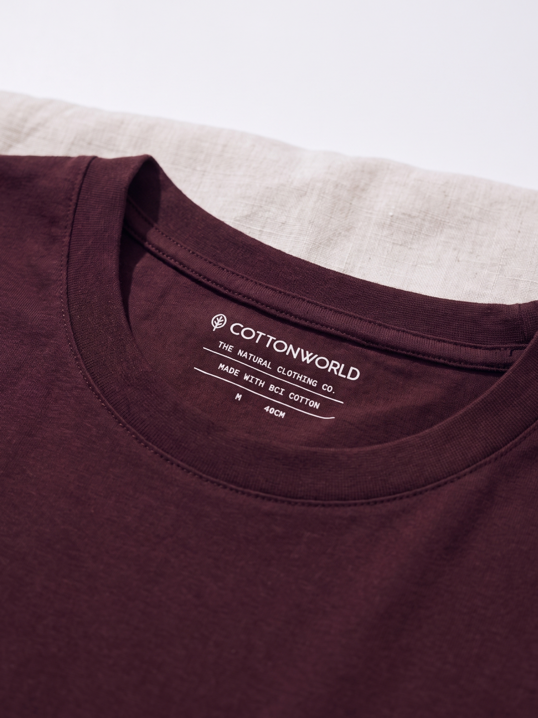 Men's 100% Cotton Relax Fit Tshirt Wine