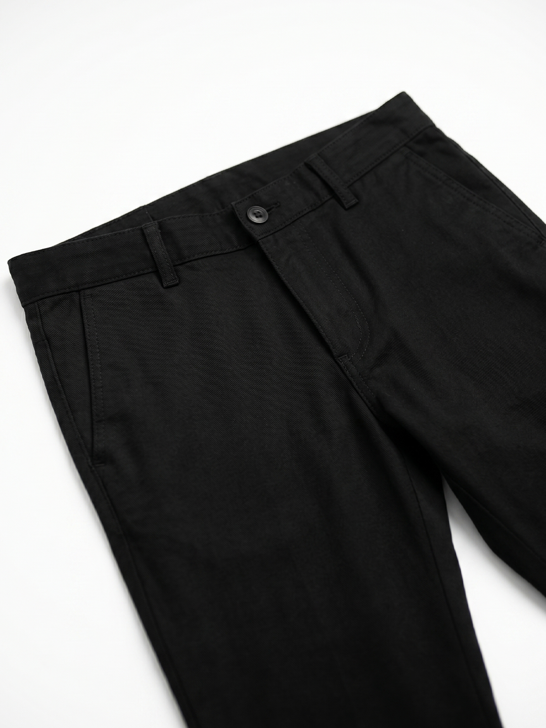 Men's Black Cotton Linen Slim Fit Pant