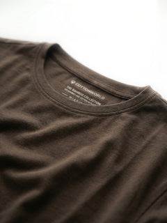 Men's Brown Cotton Bamboo Elastane Regular Fit Tshirt