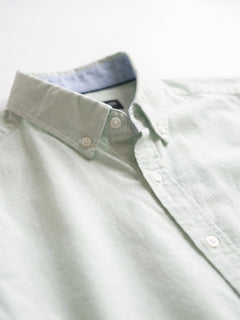 Men's Mint 100% Cotton Regular Fit Shirt
