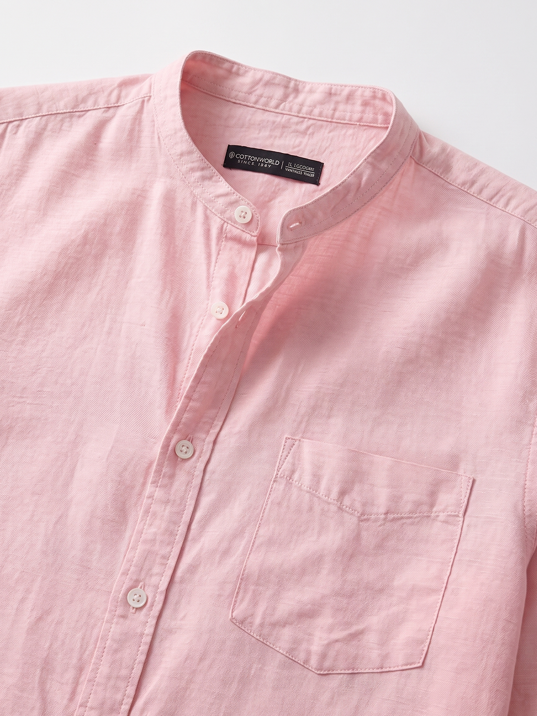 Men's Pink 100% Cotton Regular Fit Shirt