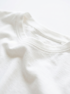 Men's White Cotton Bamboo Elastane Regular Fit Tshirt
