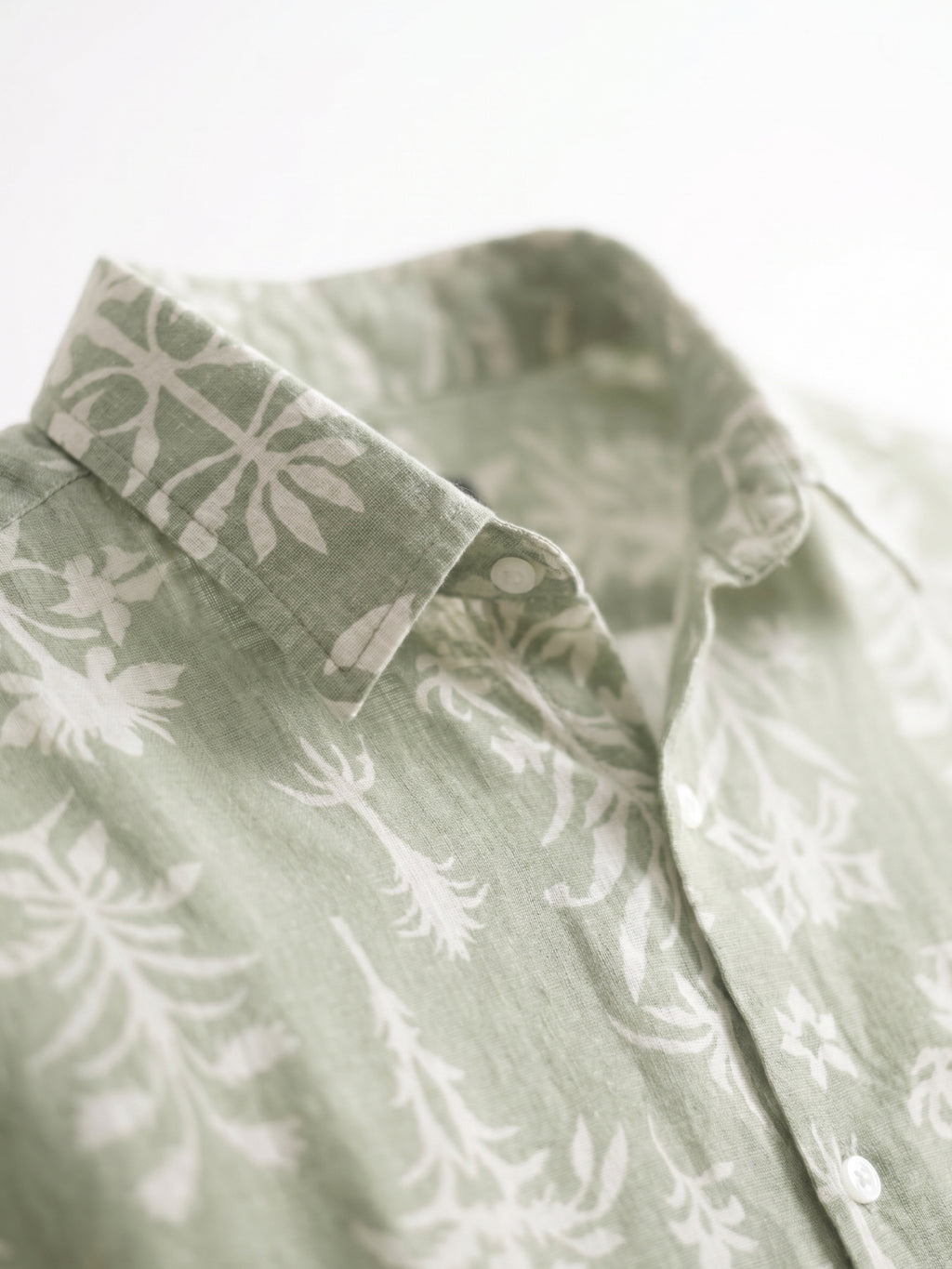 Men's Green Tencel Linen Regular Fit Shirt