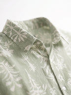 Men's Green Tencel Linen Regular Fit Shirt