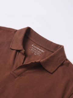 Men's 100% Cotton  Regular Fit Tshirt Brick